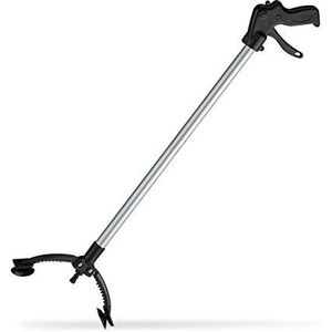 Relaxdays grijper - voor senioren aluminium en kunststof - 88 cm - afvalgrijper - kunststof