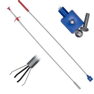 Relaxdays grijper - 2-delige set- magneetgrijper - voor garage en huis - 600 mm - grijpstok