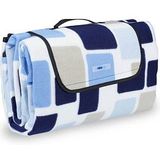 Picknickkleed - Blauw Wit Beige - Polyester Aluminium - XXL 200x200 cm
