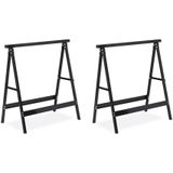 Relaxdays - Klapschraag Set van 2 - Zwart - Staal - Belastbaar tot 100 kg