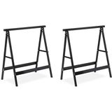 Relaxdays - Klapschraag Set van 2 - Zwart - Staal - Belastbaar tot 100 kg