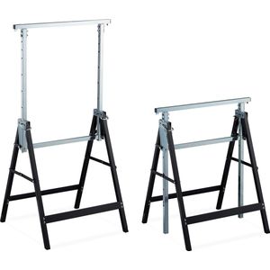 Verstelbare Schragen - Metaal - Zwart - Belastbaar tot 200 kg