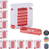 Pillendoos 7 Dagen - Wit-Rood - PP, ABS