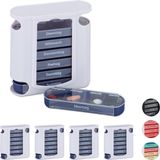 Pillendoos - Wit-Blauw - PP, ABS - 7 Dagen