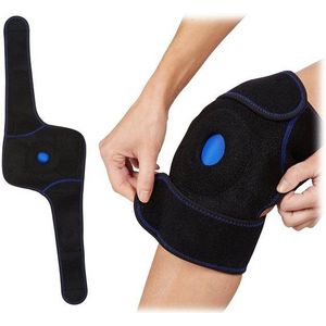 Relaxdays hot cold pack knie - brace met klittenband - herbruikbaar - gel kompres