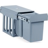 Relaxdays inbouw prullenbak - inbouwvuilbak - uitschuifbaar - vuilbak keuken - 2 vakken