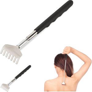 Telescopisch - Ruggenkrabber - Zilver - RVS - Set van 2