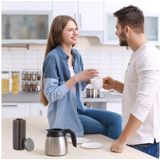 Relaxdays - Vorratsglas 3er Set, luftdicht, Edelstahl Deckel, für Pasta, Müsli & Reis, 1,5 l Küchenbehälter, transparent