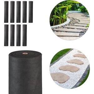 10 x worteldoek - onkruiddoek - gronddoek 150g/m² - anti-onkruiddoek zwart