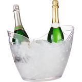 Relaxdays ijsemmer doorzichtig - wijnkoeler - champagne emmer - drankkoeler - 6 liter