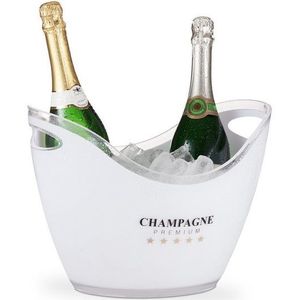 Relaxdays champagnekoeler 6L - champagne emmer - ijsemmer - wijnkoeler - drankkoeler