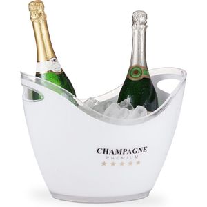 Relaxdays champagnekoeler 6L - champagne emmer - ijsemmer - wijnkoeler - drankkoeler