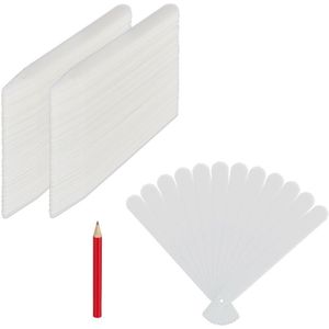 Relaxdays steeketiketten - 300 stuks - 13 cm lang - voor moestuin - kunststof plantenlabels - wit