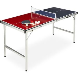 Relaxdays tafeltennistafel klapbaar - pingpong tafel - tafeltennis netje - balletjes