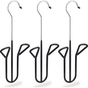 schoenenhanger - set van 3 - 33,5 x 14 x 4 cm - antislip - schoenen opbergsysteem - zwart