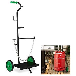 steekwagen gasflessen - voor 5 en 11 kg - rubberen banden - staal