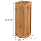 Relaxdays capsulehouder voor Dolce Gusto cups - draaibaar - 40,5 x 14 x 14 cm - bamboe - bruin