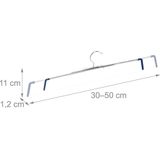 Relaxdays broekhanger metaal - rokhanger - 10 stuks - kledinghangers - broekspanner