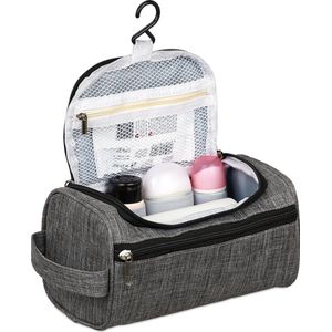 Relaxdays Toilettas ophangbaar - toiletzak - make up organizer - reistasje - toilet bag