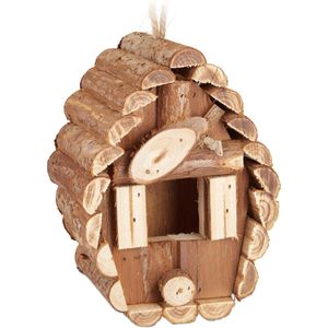 Relaxdays decoratie vogelhuisje - hout - vogelhuis- nestkastje - houten huisje - voor tuin