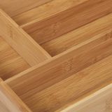 Relaxdays bestekbak bamboe - 5 vakken - 5 x 30 x 34 cm - keukenlade organizer