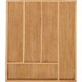 Relaxdays bestekbak bamboe - 5 vakken - 5 x 30 x 34 cm - keukenlade organizer