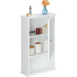 opbergkast badkamer - 3 vakken - hangend - smal - 70 x 42 x 16,5 cm - keuken
