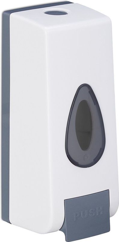 Relaxdays zeepdispenser wandmontage - 350 ml - hangend zeeppompje - dispenser voor muur