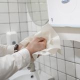 Handdoekdispenser - Muur - Wit - Voor H2 Papieren Handdoekjes - 20,5 x 27,5 x 10 cm - Plastic