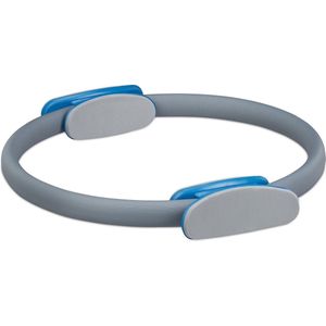 Relaxdays Pilates Ring Grijs - 38 cm - Weerstandsring - Ring Yoga - Fitness Accessoire