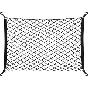 Relaxdays bagagenet auto - elastisch - kofferbak - veiligheidsnet - net auto - 80x62 cm