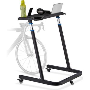 Relaxdays Bureautafel hoogte verstelbaar - laptoptafel - fietstrainer bureau - lessenaar