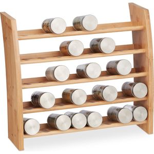 Relaxdays Tourniquet à épices avec 16 Pots en Verre, Rotatif 360 Relaxdays Tourniquet à épices avec 16 Pots en Verre, Rotatif 360