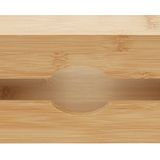 Relaxdays handdoekdispenser bamboe - voor papieren handdoekjes - vouwhanddoekdispenser