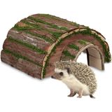 Relaxdays - Igelhaus, Holz & Moos, Überwinterung für Igel im Garten, wetterfest, Igelhotel HxBxT: 20 x 40 x 42 cm, natur