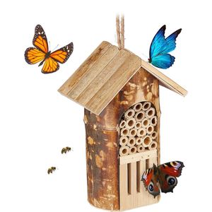 Relaxdays insectenhotel klein - nestkast voor insecten - insectenhuis - bijenhotel - tuin