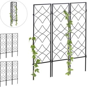 Relaxdays 9x klimplantenrek - plantensteun - metaal - klimplantensteun - plantenrek