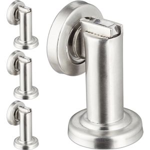 Deurstopper - Zilver - Roestvrij Staal - Magnetische Deurvastzetter