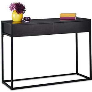 Wandtafel - Zwart - Metaal - 2 Lades