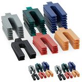 Relaxdays uitvulplaatjes set van 144 - kunststof - 1-6 mm - voor deur- en venstermontage - div. kleuren