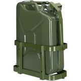 Relaxdays jerrycan houder auto - voor 10 en 20 l - metaal - diesel of benzine - groen