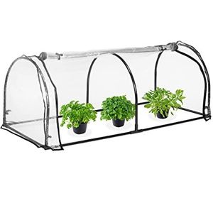 kweekkas - buiten - 71 x 189 x 78 cm - brede deur - tunnelkas - transparant