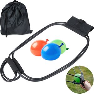 Relaxdays waterballon launcher - slingshot - 3 personen - waterspeelgoed- met draagtas