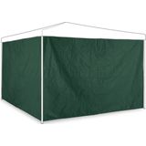 Relaxdays Partytent Zijwand - set van 2 - Zijkant Feesttent - 3x2 M - Zonder Raam - Groen