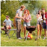 Gartenstuhl 2er Set, Klappstuhl für Balkon, Terrasse, Garten, Metall Campingstuhl bis 120kg, wetterfest, braun - Relaxdays