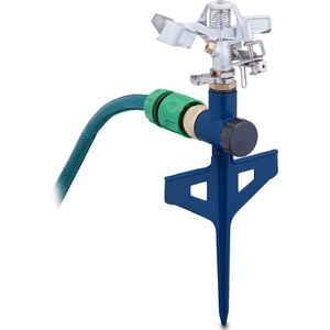 Relaxdays Tuinsproeier pulserend - impulssproeier - sprinkler - sectorsproeier - zilver