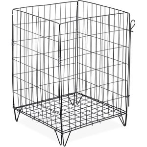 compostbak metaal - 68 x 46 x 46 cm - met bodem - op poten - tuinafvalbak staal