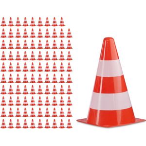 100x pylon - pionnen - set - 22 cm - afbakenkegels - verkeerskegel
