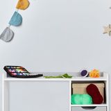 Relaxdays kinderbureau x x 38 cm - 2 lades - opbergruimte - met rand - wit-grijs