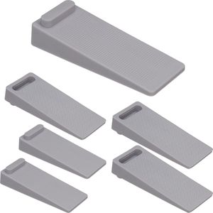 Deurstoppers - Grijs - PVC - Set van 6